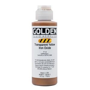 Golden Fluid Acrylic Transparent Yellow Iron Oxide 4oz