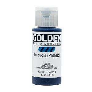 Golden Fluid Acrylic Turquoise Phthalo 1oz