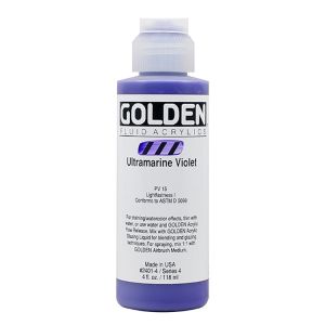 Golden Fluid Acrylic Ultramarine Violet 4oz