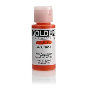 Golden Fluid Acrylic Vat Orange 1oz