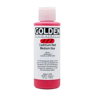 Golden Fluid Acrylic Cadmium Red Medium Hue 4oz