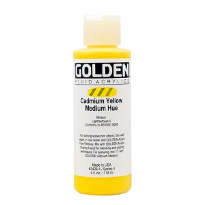 Golden Fluid Acrylic Cadmium Yellow Medium Hue 4oz ⚠️