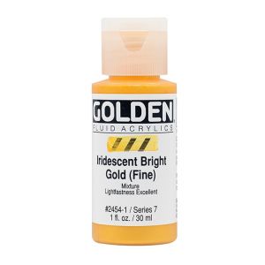 Golden Fluid Acrylic Iridescent Bright Gold Fine 1oz ⚠️