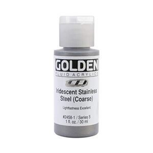 Golden Fluid Acrylic Iridescent Stainless Steel 1oz ⚠️