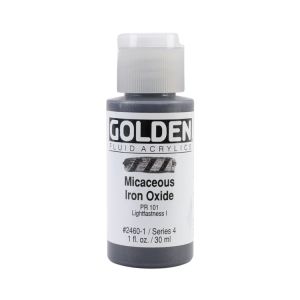 Golden Fluid Acrylic Iridescent Micaceous Iron Oxide 1oz ⚠️