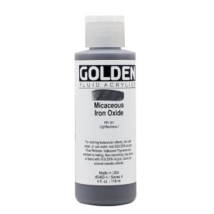 Golden Fluid Acrylic Iridescent Micaceous Iron Oxide 4oz ⚠️