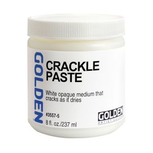 Golden Crackle Paste Acrylic Medium 8oz
