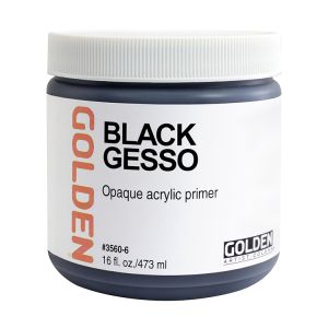 Golden Black Gesso Ground 16oz ⚠️