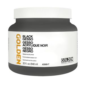 Golden Black Gesso Ground 32oz ⚠️