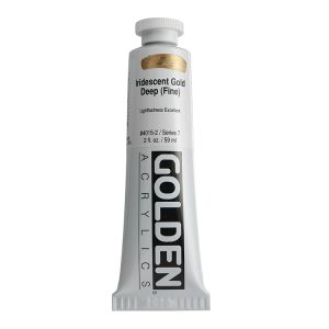 Golden Heavy Body Acrylic Iridescent Gold Deep 2oz
