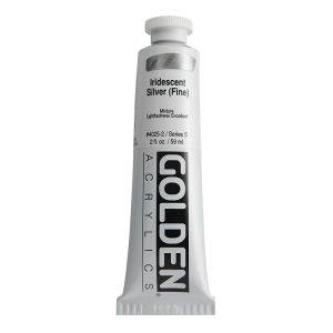 Golden Heavy Body Acrylic Iridescent Silver 2oz