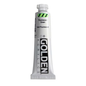 Golden Heavy Body Acrylic Fluorescent Green 2oz ⚠️