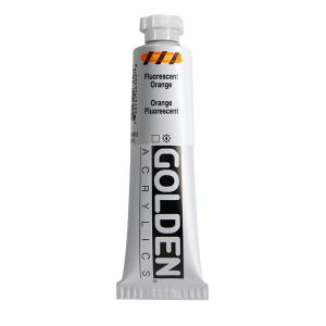 Golden Heavy Body Acrylic Fluorescent Orange 2oz ⚠️