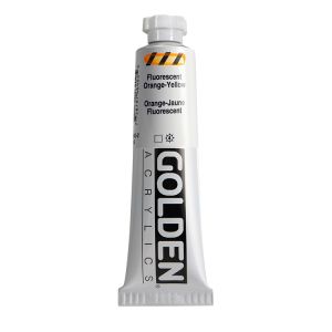 Golden Heavy Body Acrylic Fluorescent Orange Yellow 2oz ⚠️