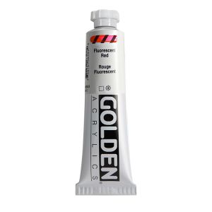 Golden Heavy Body Acrylic Fluorescent Red 2oz ⚠️