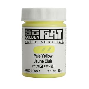 Golden SoFlat Matte Acrylic 2oz Pale Yellow S1