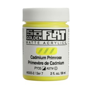 Golden SoFlat Matte Acrylic 2oz Cadmium Primrose S7