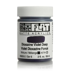 Golden SoFlat Matte Acrylic 2oz Dioxazine Violet Deep S6