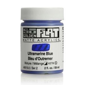 Golden SoFlat Matte Acrylic 2oz Ultramarine Blue S2