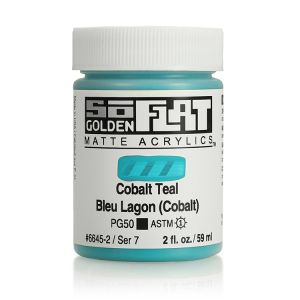 Golden SoFlat Matte Acrylic 2oz Cobalt Teal S7