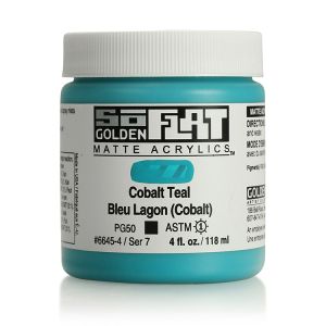Golden SoFlat Matte Acrylic 4oz Cobalt Teal S7