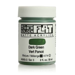 Golden SoFlat Matte Acrylic 2oz Dark Green S4