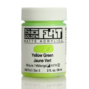 Golden SoFlat Matte Acrylic 2oz Yellow Green S3