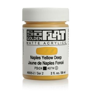Golden SoFlat Matte Acrylic 2oz Naples Yellow Deep S2