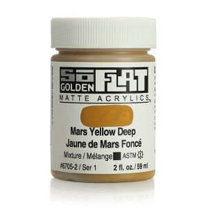 Golden SoFlat Matte Acrylic 2oz Mars Yellow Deep S1
