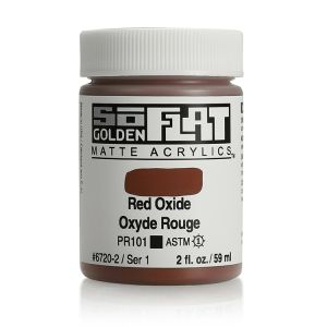 Golden SoFlat Matte Acrylic 2oz Red Oxide S1