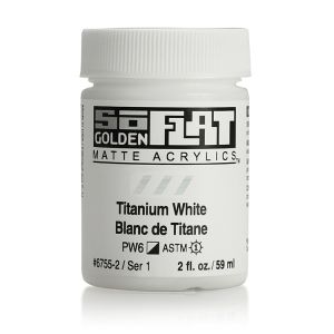 Golden SoFlat Matte Acrylic 2oz Titanium White S1