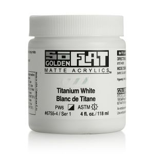 Golden SoFlat Matte Acrylic 4oz Titaniun White S1