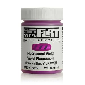 Golden SoFlat Matte Acrylic 2oz Fluorescent Violet S5