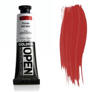 Golden Open Acrylic Pyrrole Red Dark 2oz