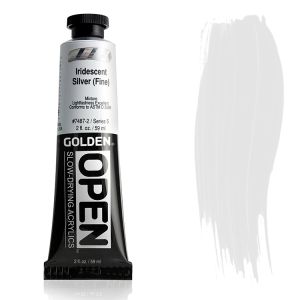 Golden Open Acrylic Iridescent Silver Fine 2oz