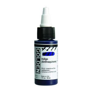 Golden High Flow Acrylic Indigo Anthraquinone 1oz