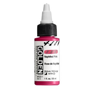 Golden High Flow Acrylic Naphthol Pink 1oz