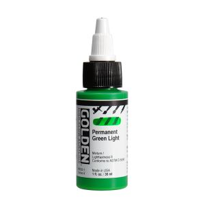Golden High Flow Acrylic Permanent Green Light 1oz