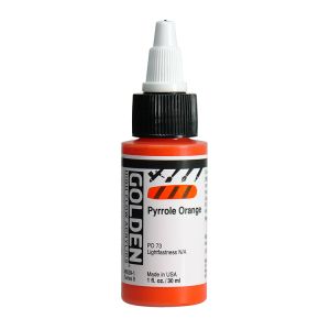 Golden High Flow Acrylic Pyrrole Orange 1oz