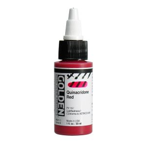 Golden High Flow Acrylic Quinacridone Red 1oz