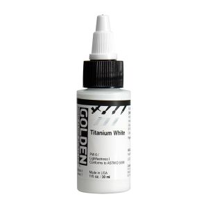 Golden High Flow Acrylic Titanium White 1oz