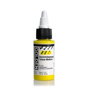 Golden High Flow Acrylic Benzimidazolone Yellow Medium 1oz