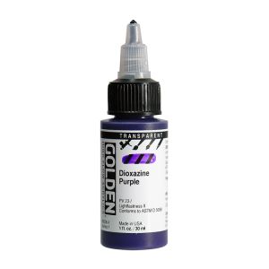 Golden High Flow Acrylic Transparent Dioxazine Purple 1oz