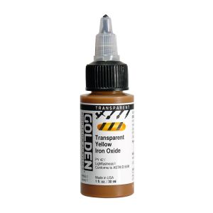 Golden High Flow Acrylic Transparent Yellow Iron Oxide 1oz
