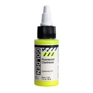 Golden High Flow Acrylic Fluorescent Chartreuse 1oz ⚠️