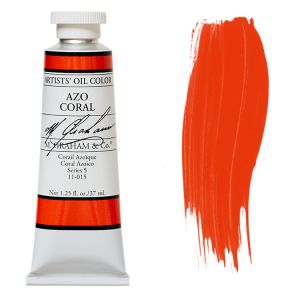 M. Graham Artist Oil Color Azo Coral 1.25oz 