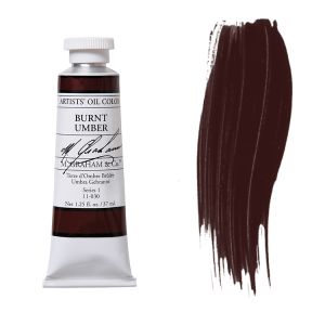 M. Graham Artist Oil Color Burnt Umber 1.25oz 