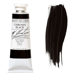 M. Graham Artist Oil Color Chroma Black 1.25oz 