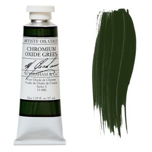 M. Graham Artist Oil Color Chromium Oxide Green 1.25oz 
