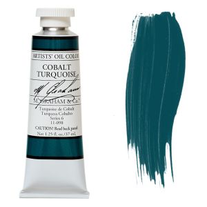 M. Graham Artist Oil Color Cobalt Turquoise1.25oz 